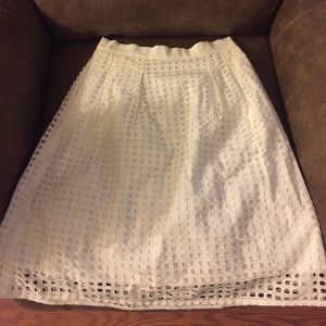Ann Taylor Loft White Skirt